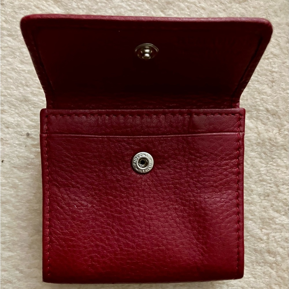 Hemanuel Coin Purse Made in Italy Red Leather - Picture 6 of 10